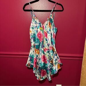 Vintage Cinema Etoile Floral “Satin” Slip Dress